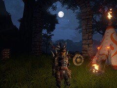Steam'de şu anda %95 indirimli olan Outward Definitive Edition'daki bir karakteri gösteren görsel.