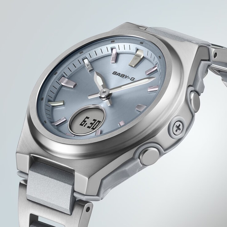 Casio Baby-G BGA-3000 serisi saatler yuvarlak bir dijital ekrana sahiptir
