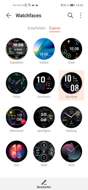 Alternative watch faces