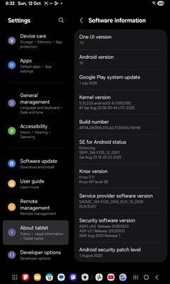 Samsung Galaxy Tab A11 yazılımı
