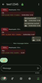 Meshtastic uygulaması esasen bir mesajlaşma uygulaması gibi çalışıyor