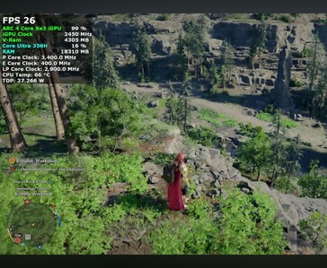 Intel Core Ultra 7 356H mini bilgisayarda 26 FPS'de çalışan Crimson Desert