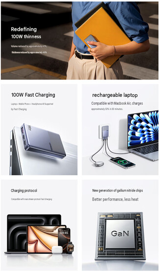Nexode Air 100W Slim'in öne çıkan özellikleri (makine çevirisi)