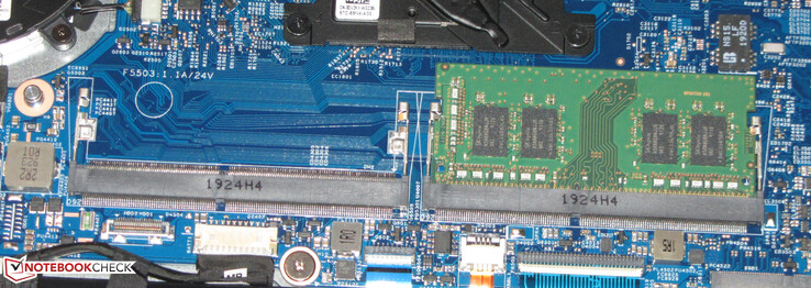 The Latitude 3400 has two SODIMM slots