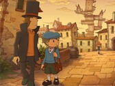 Professor Layton and the New World of Steam oyununun resmi tanıtım görseli.
