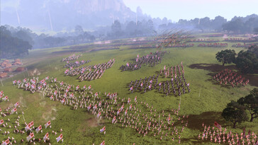 Total War: Three Kingdoms'te bir orduyu gösteren bir görsel.