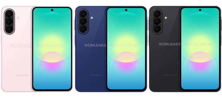 Resmi görünümlü Galaxy A27 görselleri. Galaxy A27'nin Açık Pembe, Mavi ve Siyah renklerde olması bekleniyor.
