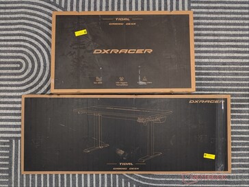 DXRACER Tidal'ın sevkiyatında kullanılan üç kutudan ikisi.