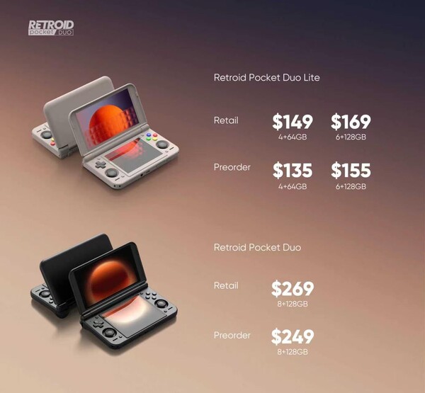 Retroid, Pocket Duo ve Pocket Duo Lite ürünlerini ön sipariş veren alıcılara indirim sunacak.