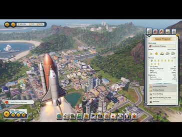 Oyuncular ayrıca Tropico 6'da bir uzay programı yürüterek gelir elde edebilir ve halkın desteğini artırabilir.