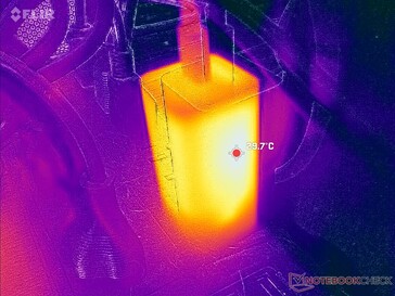 Küçük AC adaptörü zorlu yükleri çalıştırırken sadece 30 C'ye ulaşır