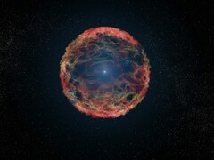 SN 1993J süpernovasını gösteren bir görüntü.