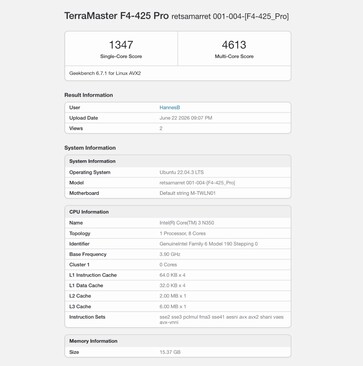 Intel Core 3 N350 işlemcili TerraMaster F4-425 Pro