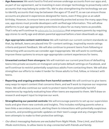 Facebook ve Instagram'da 18 yaş altı hesaplarla ilgili yaklaşan değişiklikler.