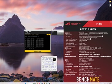 ryzen 9 9950X3D2 CPU için 7-Zip kıyaslama sonucu.