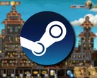 Craft The World oyununu ve Steam logosunu gösteren bir görsel.
