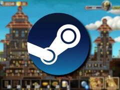 Craft The World oyununu ve Steam logosunu gösteren bir görsel.