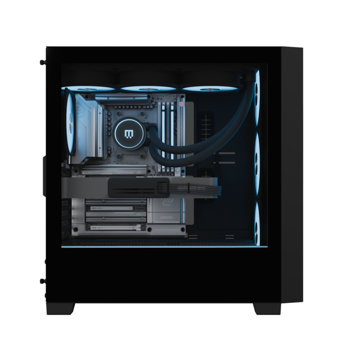 Kullanıcıların yepyeni bir MG-1 oyun bilgisayarının yan tarafından neler bekleyebileceğini gösteren bir görüntü