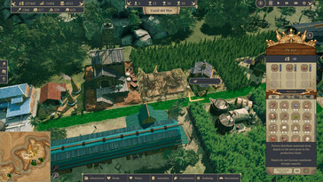 Republic of Pirates'daki binaları gösteren bir resim.