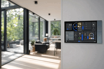 Wall Display XL (resimde) en yüksek sayıda gösterge panelini destekler.