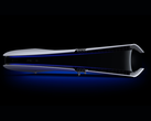 Yatay olarak yerleştirilmiş bir Sony PlayStation 5 Pro renderı