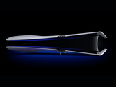 Yatay olarak yerleştirilmiş bir Sony PlayStation 5 Pro renderı