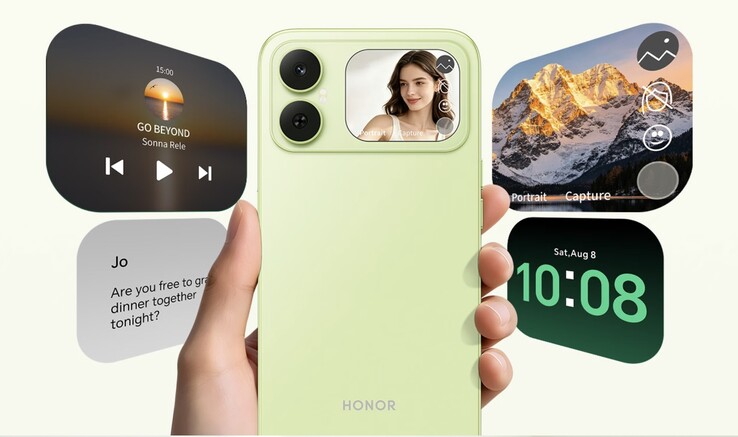 Honor Play 20C'nin ikincil ekranı.
