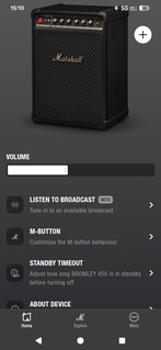 Marshall Bluetooth uygulaması: ses seviyesini ayarlamak pek de heyecan verici değil