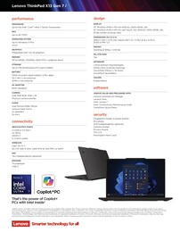 Teknik Özellikler Lenovo ThinkPad X13 G7 Intel.