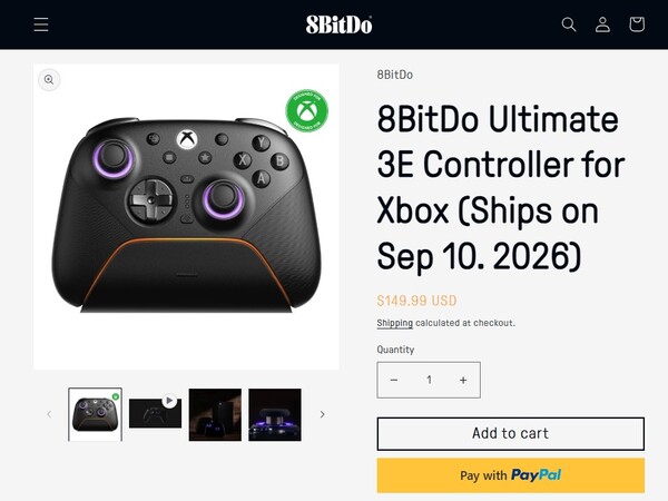 8BitDo eShop'ta Ultimate 3E kontrolcüsünün gönderim tarihi artık Eylül olarak gösteriliyor.