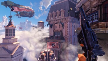 Resimde görülüyor: BioShock Infinite'ten bir oynanış ekran görüntüsü.