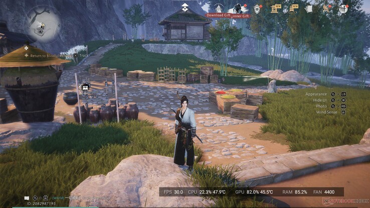 Dengeli ortamlarda Where Winds Meet çok akıcı bir şekilde çalınabilir