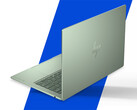 OmniBook 5, 16 GB'a kadar RAM ve Core 7 350 ile donatılabilir. Görselde: dizüstü bilgisayarın arka tarafını gösteren, düzenlenmiş bir tanıtım görseli.