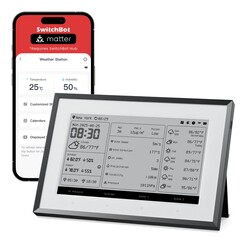 Switchbot Hava Durumu İstasyonu, hava durumu istasyonu, çalar saat, takvim ve akıllı ev kumandasını tek bir cihazda birleştiriyor.