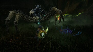 Dungeons of Sundaria'daki bir savaşı gösteren bir resim.