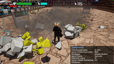 Resimde görülüyor: Game Quest'ten bir oynanış ekran görüntüsü: The Backlog Battler.