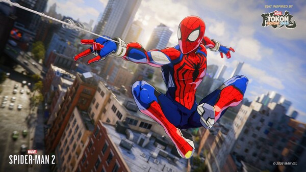 Marvel Tokon: Fighting Souls'taki Örümcek Adam kostümü.