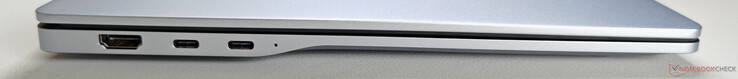 Sol: HDMI 2.1 (4K@ 60 Hz), 2x USB-C 4.0 (40 GBit/sn, DisplayPort, Güç Dağıtımı)