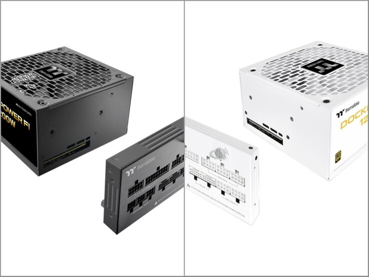 Siyah ve Snow renklerinde Thermaltake Dockpower FI güç kaynağı.