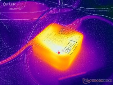 AC adaptörü zorlu yükleri çalıştırırken neredeyse 50 C'ye ulaşır