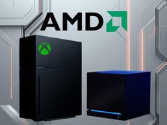Yeni Xbox konsolu maketi ve Steam Machine'in üzerindeki AMD logosu