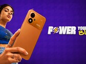 Genç bir kadının yer aldığı bir Xiaomi Poco M8 Power tanıtım görseli