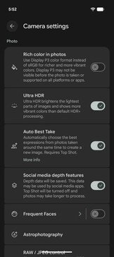 Kamera ayarları: Fotoğraf devam ediyor.