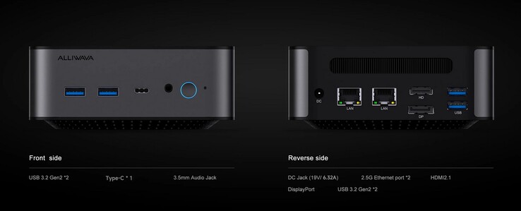 Alliwava H90 Pro'nun harici arayüzleri (Kaynak: Alliwava)