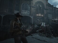 The Sinking City 2 oyunundan, kahraman Calvin Rafferty'yi gösteren bir oyun içi ekran görüntüsü.