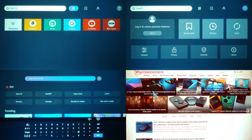 Web sitelerinde gezinmek için Seraphic Open Browser dahildir. (Resim kaynağı: Notebookcheck)
