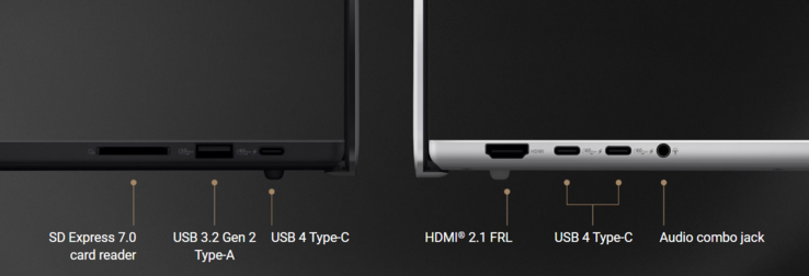 Asus ProArt P16 bağlantı noktaları ve bağlantı seçenekleri