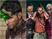 Splinter Cell: Blacklist’ten Sam Fisher (solda) ve Far Cry serisinin kötü karakterleri.