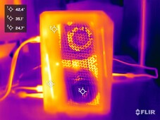 Stres testi sırasında Asus ROG NUC 15 (sol taraf)