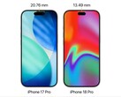 IPhone 17 Pro ile söylentilere göre iPhone 18 Pro'nun dinamik adası.